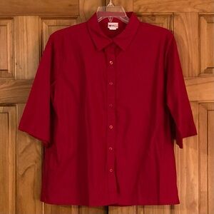 NWOT Vintage 90s American Sweetheart 3/4 Sleeve Top Blouse Size L